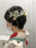 エン(EN)&nbsp;ショートヘア　水引アレンジ