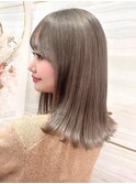 《Kanna》オリーブグレージュ/ボブ/ベージュ/切りっぱなし