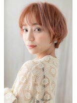 カバーヘア ブリス 大宮西口(COVER HAIR bliss)&nbsp;ミルクティーピンクハイライトくせ毛ショートZ大宮10代20代30代