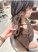 グレージュ セミディ インナーカラー【横浜】k