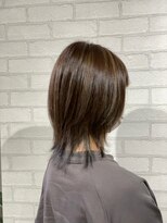 ビスイル 秋葉原店(Vis ill) ハイトーンカラーウルフマッシュレイヤーパーマグレージュカラー