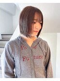 大平/切りっぱなしボブ前下がりミニボブストレート吉祥寺20代