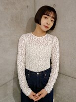 オーオシカシカスペース(OOO YY Space)&nbsp;ワイドバングミニボブ×地毛風カラー