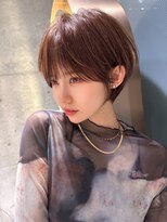 ロンド マーレ 天神大名店(Lond mare) ホワイトグレージュ/ミニウルフ/デジタルパーマ/丸型/顔まわり