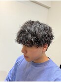 波巻きスパイラルパーマ フェザーパーマ メンズパーマ