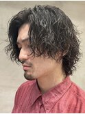 原宿メンズパーマ緩めスパイラルパーマツイスパ波巻きパーマ◆