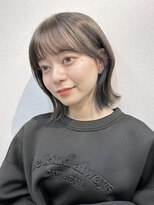 サンドイエナ 横浜店(sand yena)&nbsp;くびレイヤーボブルフネビージュ小顔ワンレンこなれミディ