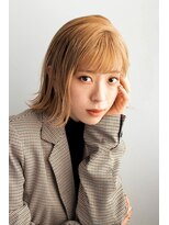 クシュ 本川越店(kusyu...)&nbsp;フィンガーウェーブカーテンバングドライパーマウォームベージュ