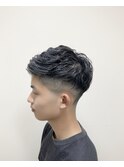 癖毛でパーマ風