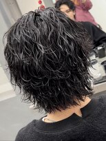 オーバルバイアピッシュ(OVARL by apish)&nbsp;ニュアンスパーマサーフカールシャドウパーマメンズカット