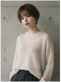 大人可愛い30代40代50代小顔マッシュショート丸みショート