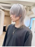 シースルーマッシュウルフカット韓国マッシュルーズパーマ