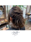 新潟×ボブアレンジ×ハーフアップ