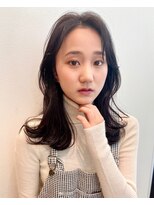 ケーツー あべのキューズモ－ル店(K-two)&nbsp;[K-two]暗めグレージュカラー カール 抜け感ヘア[天王寺/阿倍野]