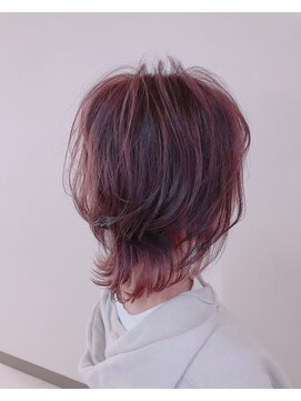 アナザヘアー なんば 高島屋前店(ANAZA hair) ピンクベージュ外ハネ♪大人可愛い20代30代40代前下がりショート