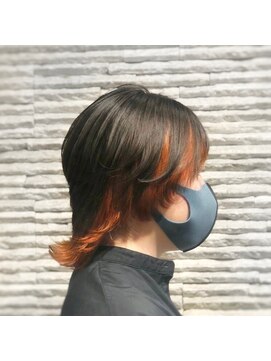 ビス ヘア アンド ビューティー 西新井店(Vis Hair＆Beauty) かわいいオレンジインナーカラー