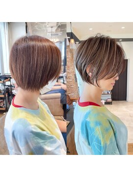 バンプ ギンザ(BUMP GINZA) 《30代40代》白髪ぼかしハイライト×ひし形ショート【イケダ】