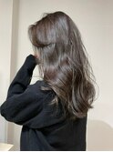 くすみアッシュグレージュ 韓国ヘア レイヤーカット 顔周り