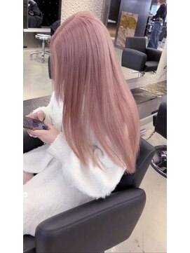 ペレ 栄店(PELE) 桜ピンク　フェミニンロング