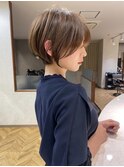 20代30代大人ガーリーショートヘアチョコレートモードショート