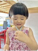 キッズカット可愛い小顔 ショートカット切りっぱなし