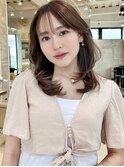 大人かわいいひし形ミディアムレイヤーｘココアブラウン