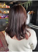 【札幌円山】インナーカラー/レッド/冬髪/秋髪/デザインカラー