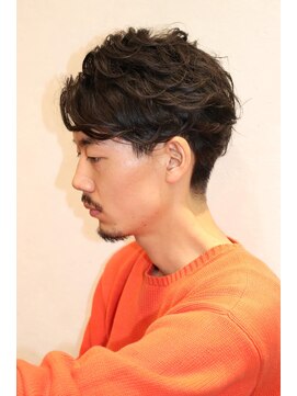 エスケイブ(S/CAVE) 顔まわりスッキリかきあげパーマ