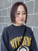 カミソメヤイロドリ(髪染やIRO-D-ORI)&nbsp;パープルアッシュ　透明感カラー　髪質改善　ストレート　透明感