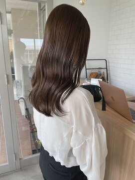 ヒトノワ(Hito.nowa) ブリーチなしグレージュブラウンカラー【三盃】