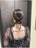 ボブの方でも艶感タイトアップに＊結婚式.お呼ばれ/リボン
