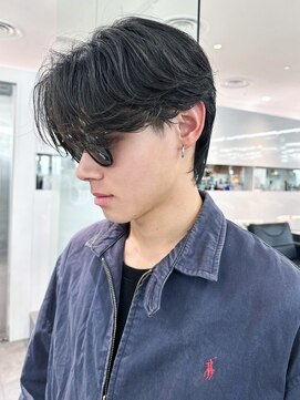 アイティー バイ アルバム 中野店(IT by ALBUM) ブルーブラックスペインカール韓国マッシュ_ba498551