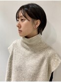 インナーカラー_イヤリングカラー_丸みショート_ポイントカラー