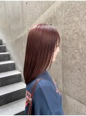オレンジブラウン/ダブルカラー/ケアブリーチ/暖色カラー