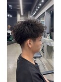 渋谷スパイキーパーマスパイキーショートメンズショート