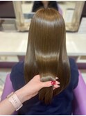 京都美容室 髪質改善 レイヤーカット ブリーチなし 透明感カラー