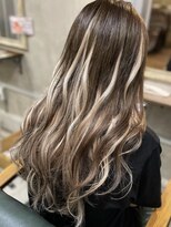 リエコー(RE'ECHO)&nbsp;バレイヤージュ風/ブリーチなし/ハイトーン/プルエクステ