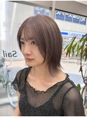 セピアグレージュ×レイヤーボブ8.5くびれヘア