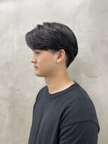 ソーコ 渋谷(SOCO) メンズカットメンズセンターパートニュアンスパーマ渋谷学割