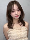 ハッシュカット×ミディアム×韓国風レイヤー[横浜駅]