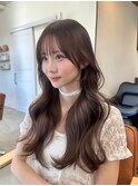 10代20代30代前髪あり/ハッシュカット/ロングレイヤー/顔まわり
