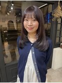 ブリーチなしダブルカラー'ラベンダーブラウン