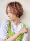 ゆるふわショート×デジタルパーマ/オレンジベージュp大宮