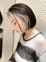 サンクマーケット 渋谷(cinq MARKET)&nbsp;渋谷フェイスフレーミングケブリーチカラーダブルカラー金髪◆