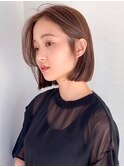 ボブ/縮毛矯正/20代30代におすすめ/顔まわりレイヤー/韓国風