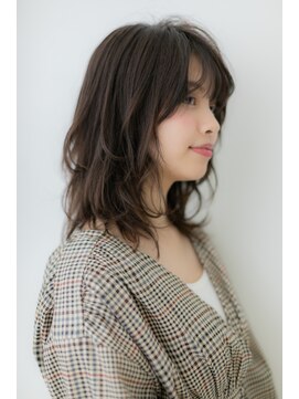 カバーヘア ブリス 上尾西口店(COVER HAIR bliss) ローライト無造作グラマラス抜け感セミディZ上尾20代30代40代