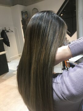 アディクト 綾瀬(ADDICT) 【ADDICT_YuuYa】コントラストバレイヤージュ_ココアブラウン