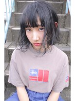 ティティ(TiTi)&nbsp;くすみブルー前下がりボブ[TiTi_栗林れい]