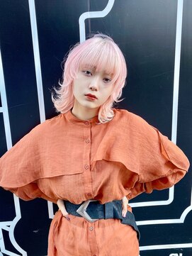 リアイス(Re:ICE) ミニウルフ/くすみブルー/流れるレイヤー/インナーハイライト