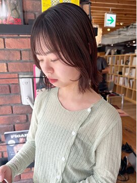 ケーツー心斎橋 クイーンズガーデン バイ ケーツー(K two QUEEN'S GARDEN by K two) くびれボブ*赤み消し*ピスタチオカラー*シルクオイルカラー